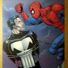 Spider-Man catches The Punisher Marvel Comics Poster by Steve Dillon