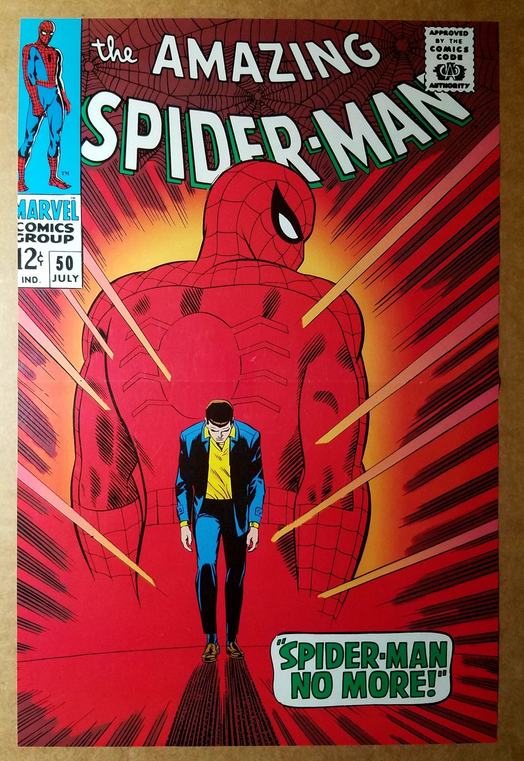 Amazing Spider-Man 50 Marvel Comics Poster by John Romita Sr