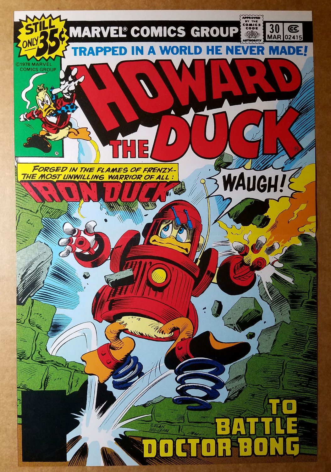 Howard the Duck 30 Iron Man Duck Marvel Comics Poster by Gene Colon