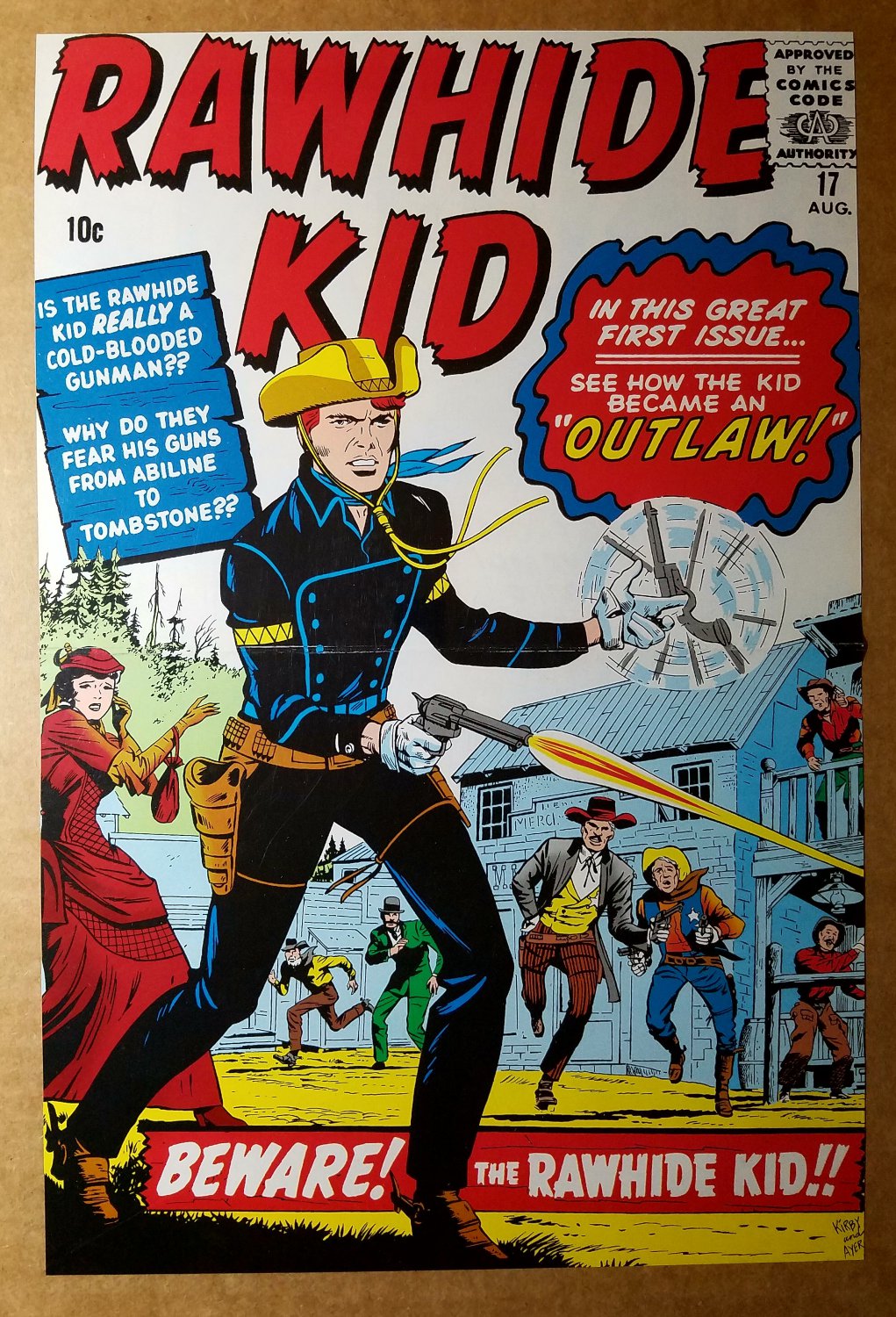 Cowboy Rawhide Kid 17 Marvel Comics Poster by Jack Kirby