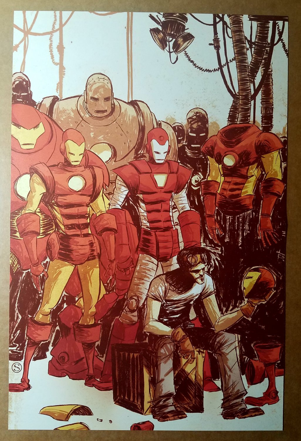 Iron Man Suits Marvel Comics Poster by Skottie Young