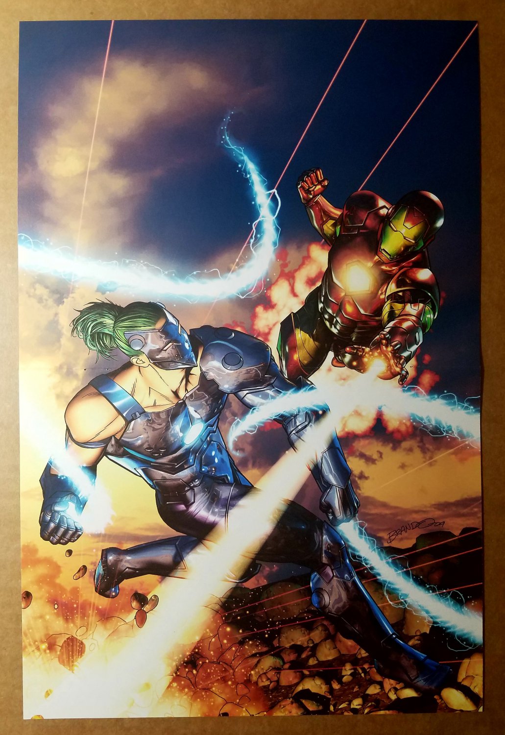 Iron Man Whiplash Marvel Comics Poster by Brandon Peterson