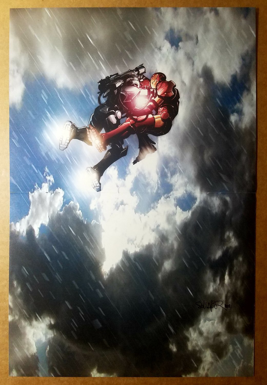 Iron Man War Machine Marvel Comics Poster by Salvador Larroca