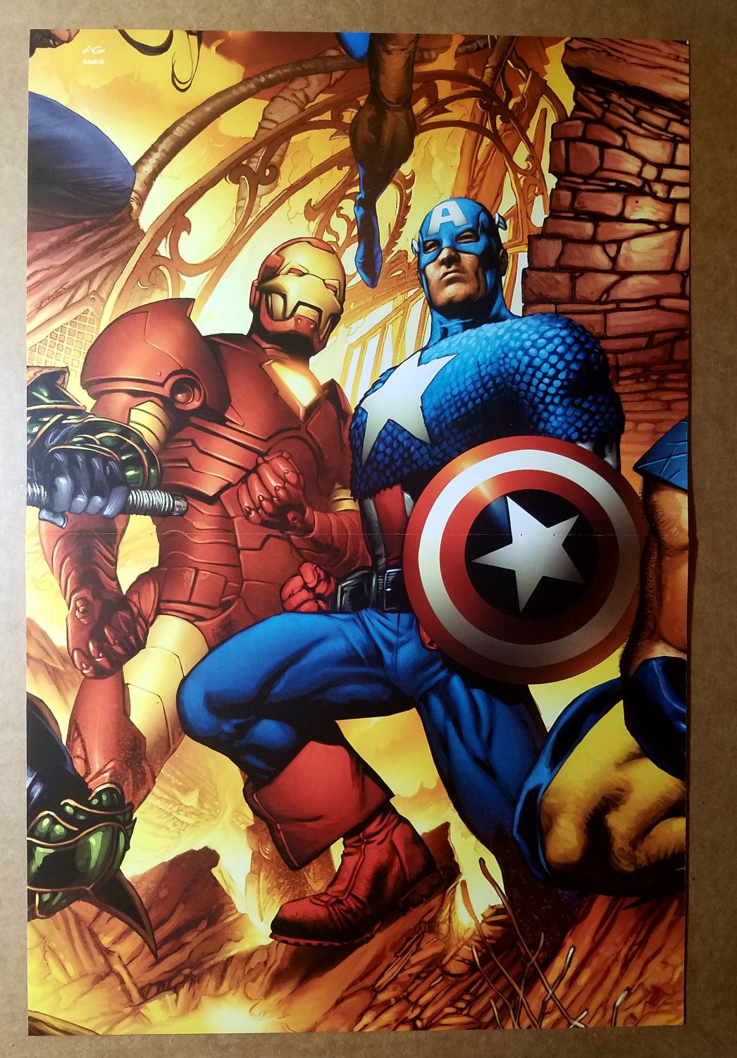 Iron Man Captain America New Avengers Marvel Comics Poster by Adi Granov