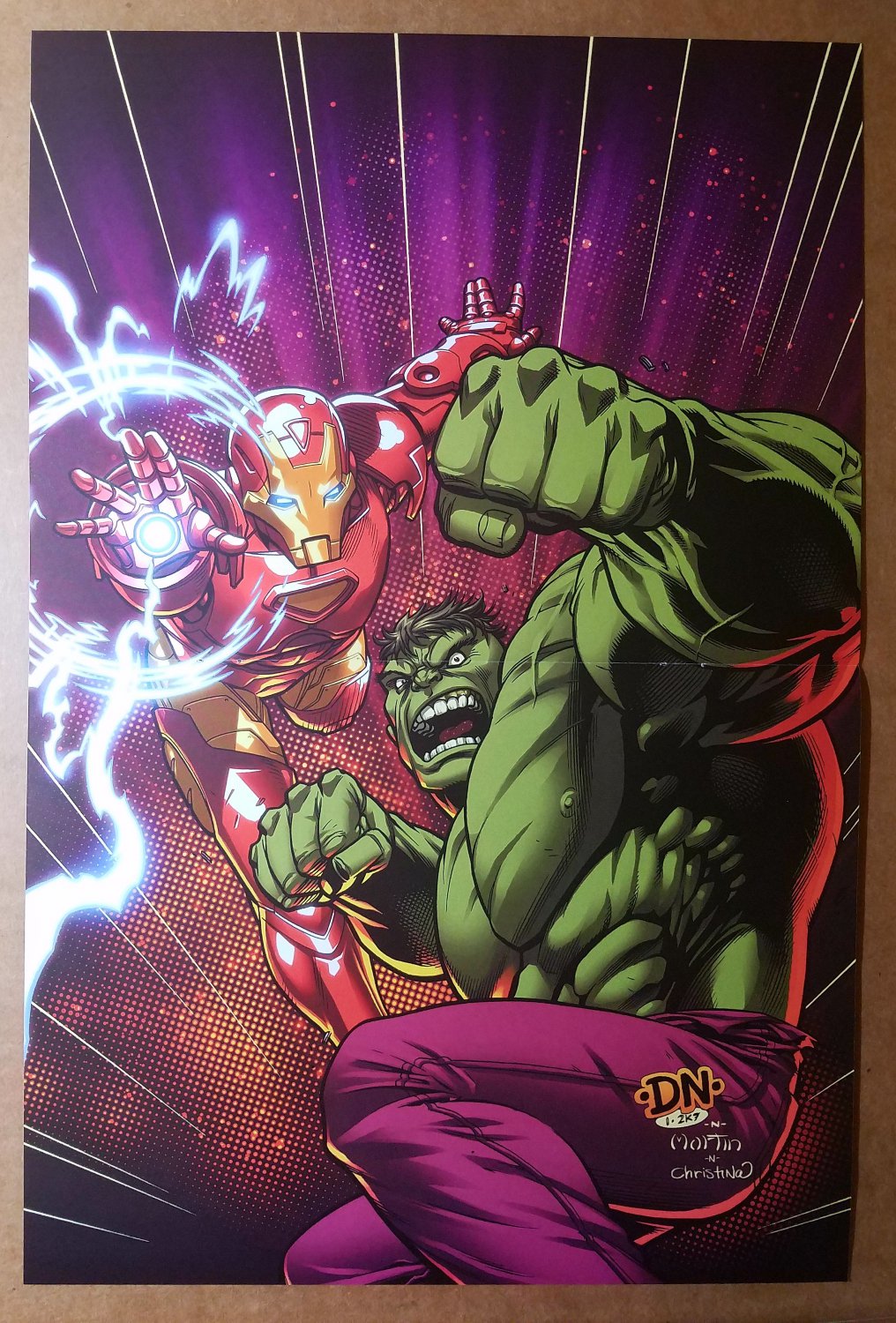 Iron Man Hulk Marvel Comics Poster by David Nakayama