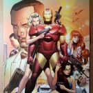 Iron Man with babes Marvel Comics Poster by Jim Cheung