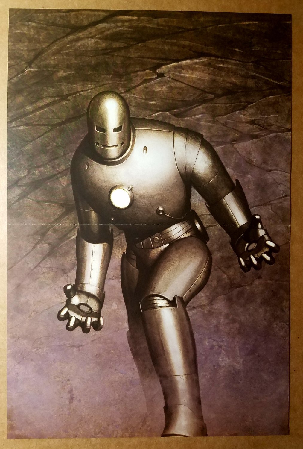 Vintage Iron Man suit Marvel Comics Poster by Adi Granov