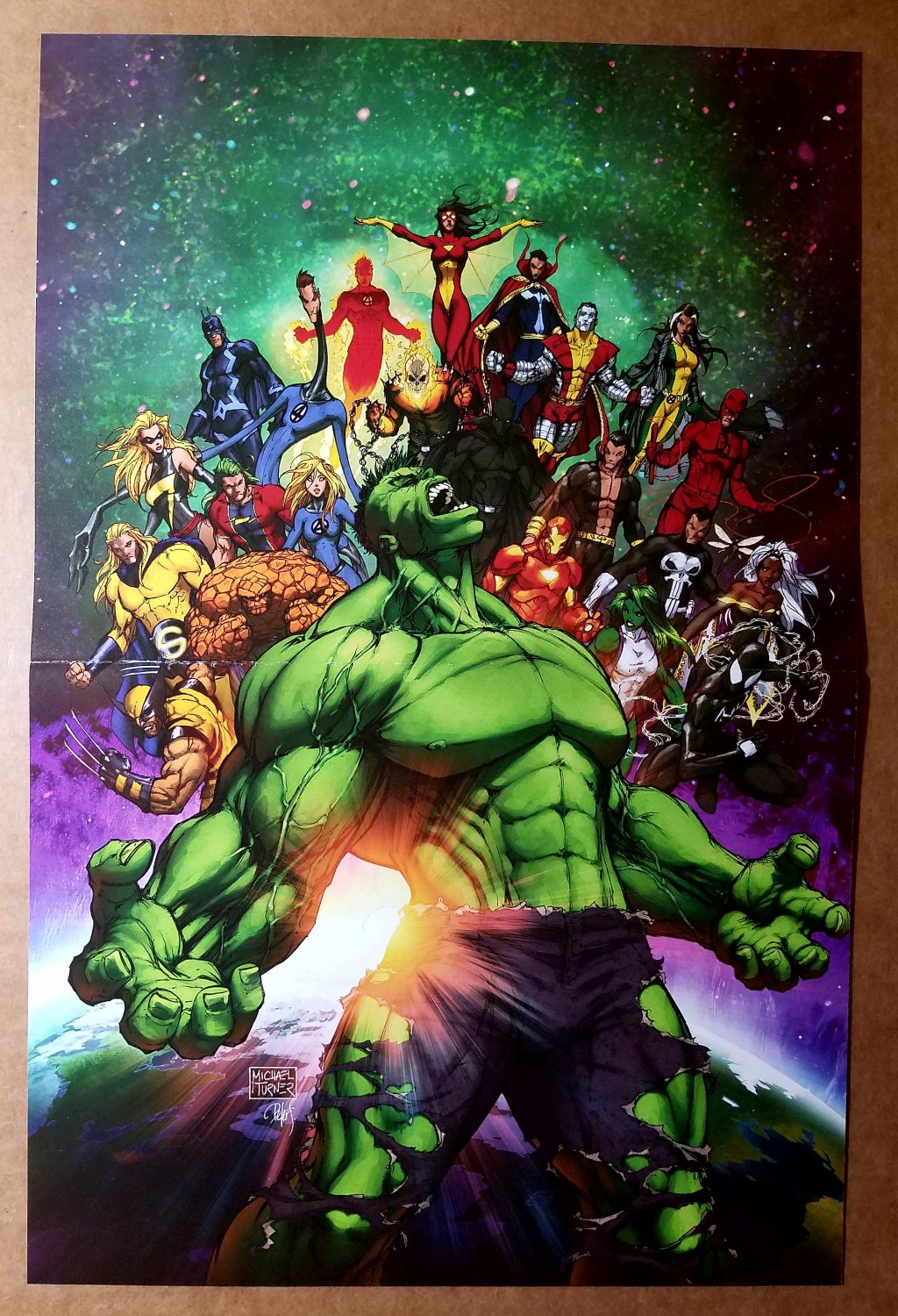 World War Hulk 1 Marvel Comics Poster by Michael Turner