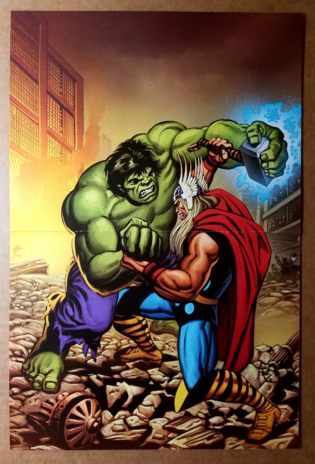 Hulk Thor Avengers Defenders War Marvel Comics Poster by Gary Frank