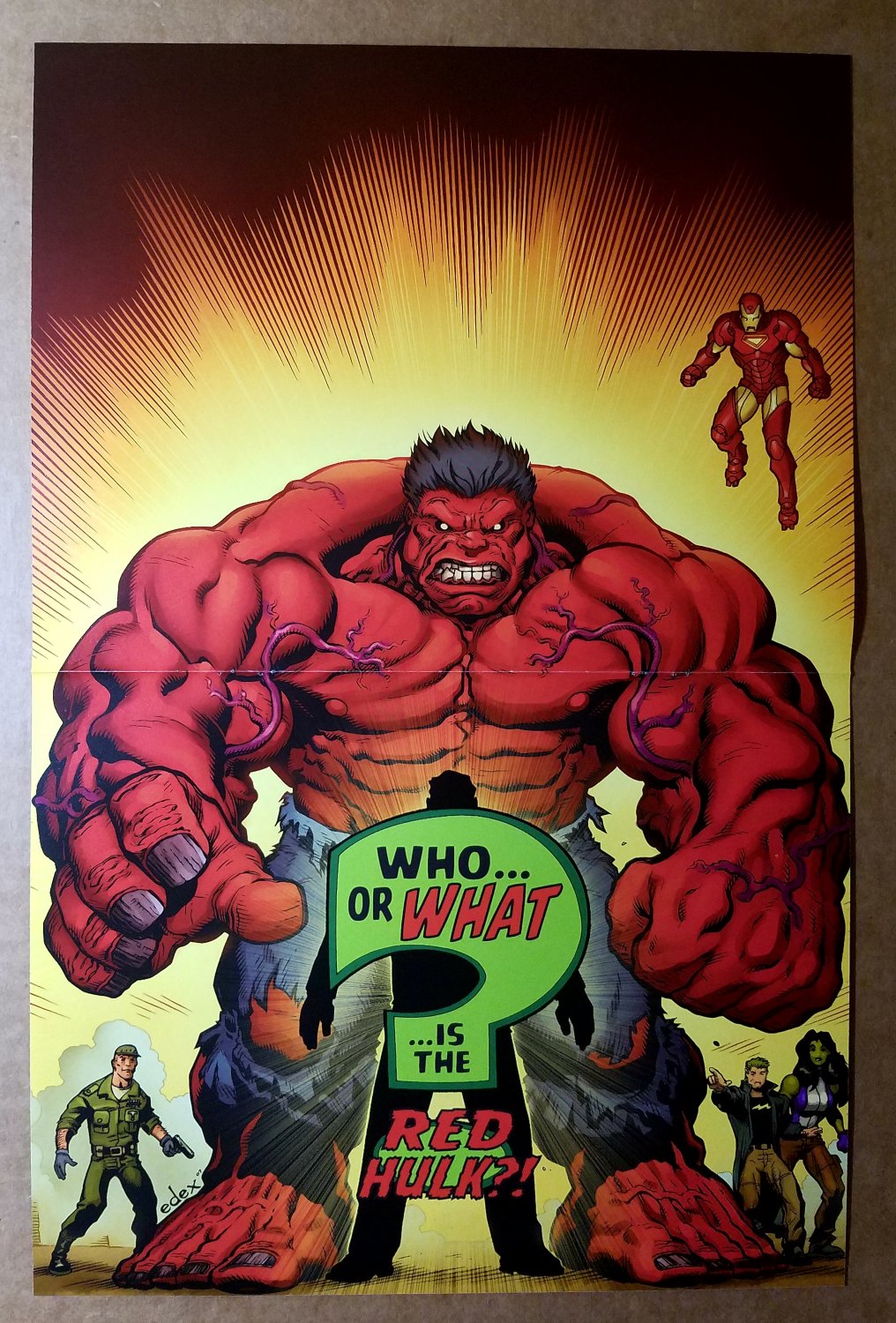 Red Hulk 1 Iron Man Marvel Comics Poster by Ed McGuinness