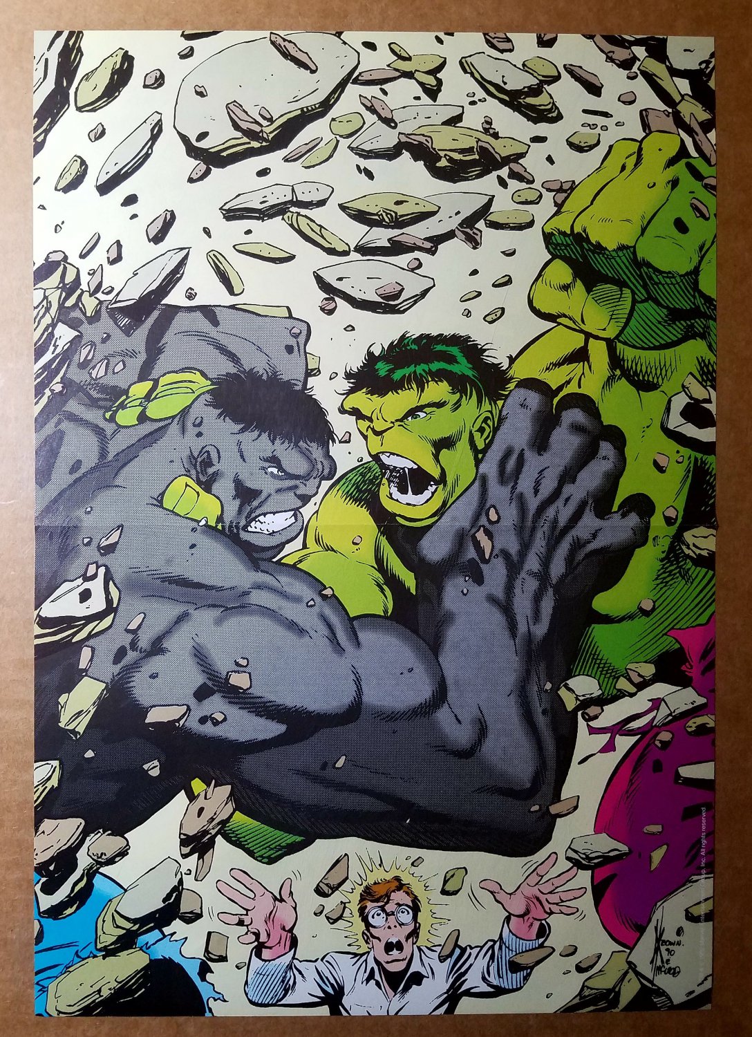 Incredible Hulk Green and Grey Marvel Comics Poster by Dale Keown