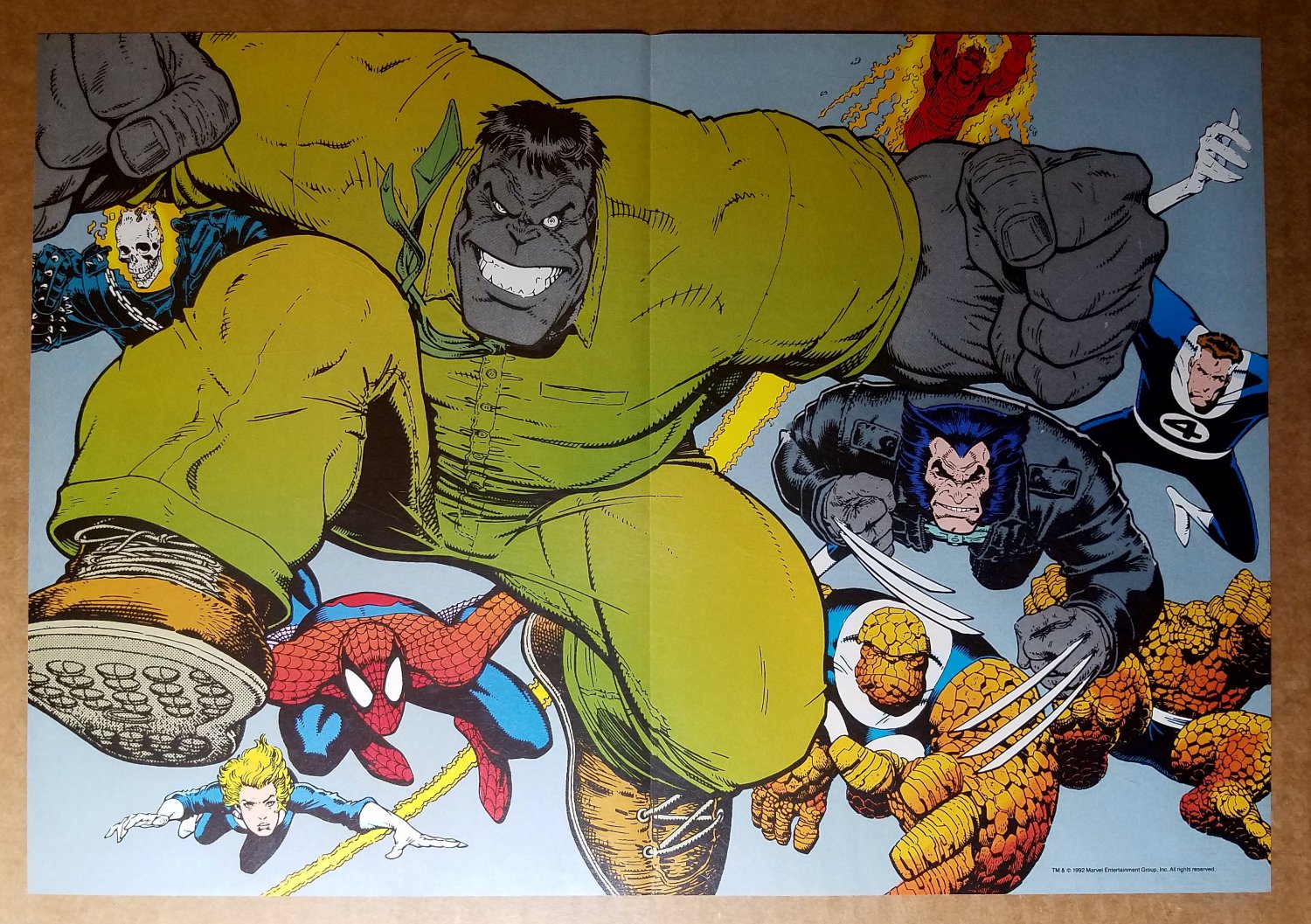 Hulk Wolverine Spider-Man Fantastic Four Marvel Comics Poster by Arthur Adams
