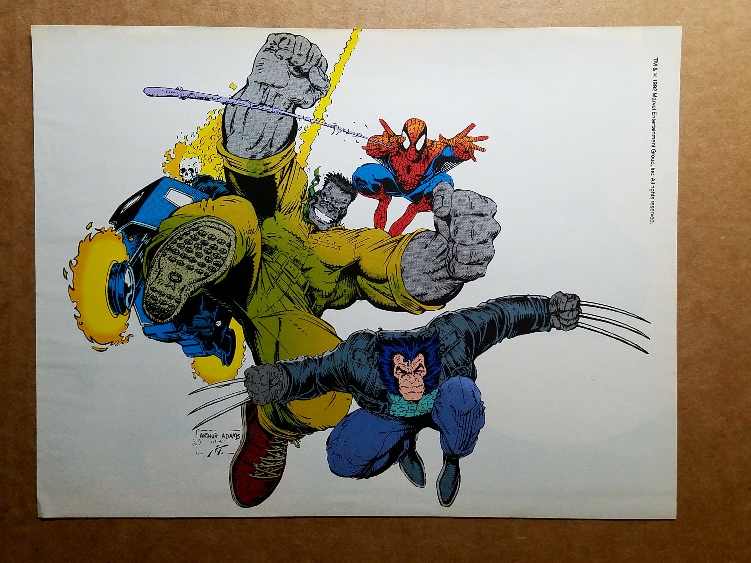 Hulk Wolverine Spider Man Marvel Comics Mini Poster by Art Arthur Adams