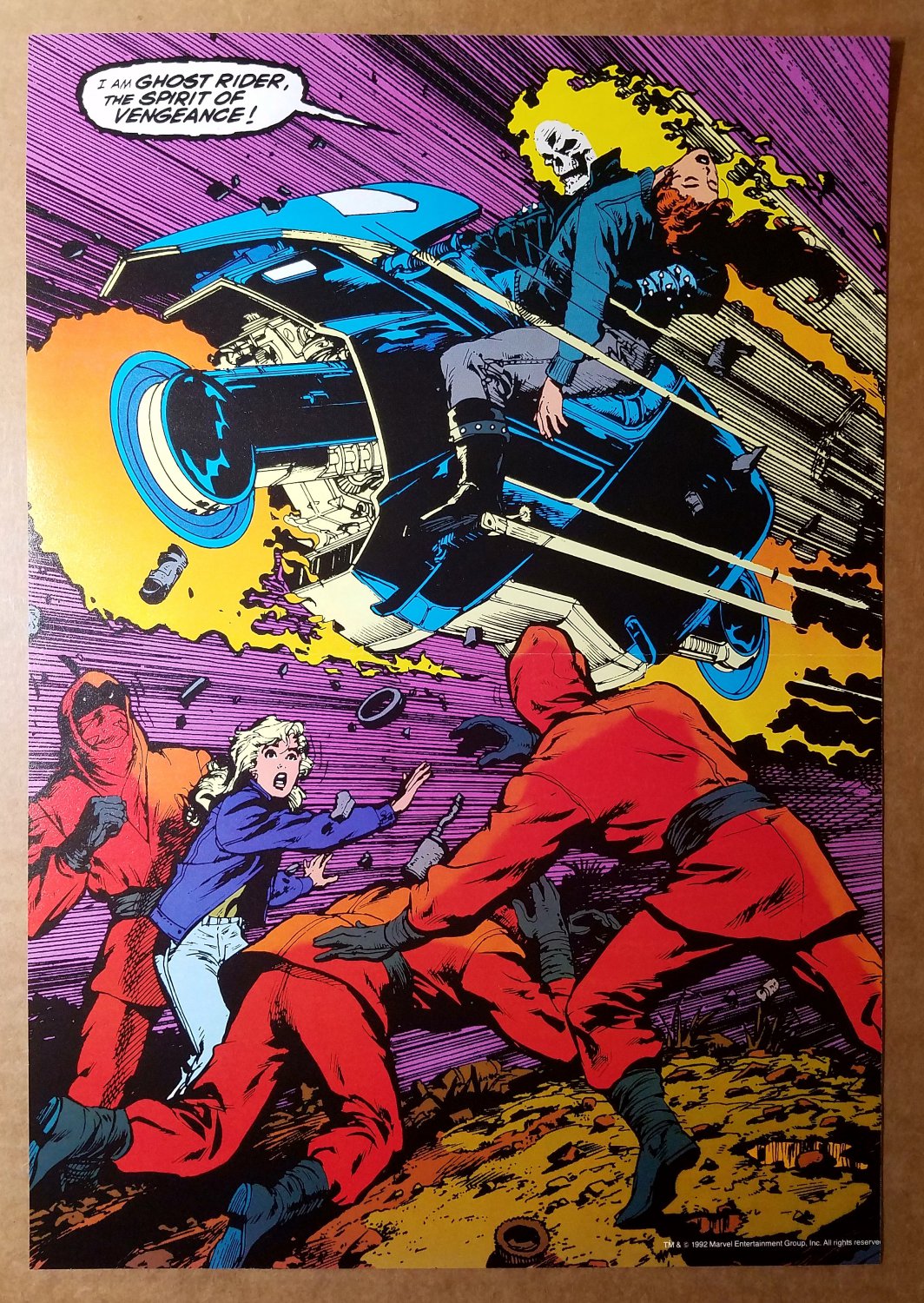 Ghost Rider Vs The Punisher Marvel Comics Poster by Jim Lee
