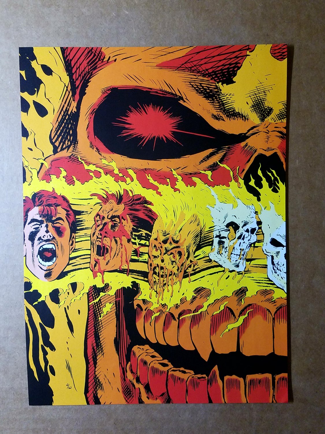 Ghost Rider Marvel Comics Mini Poster by Ron Wagner