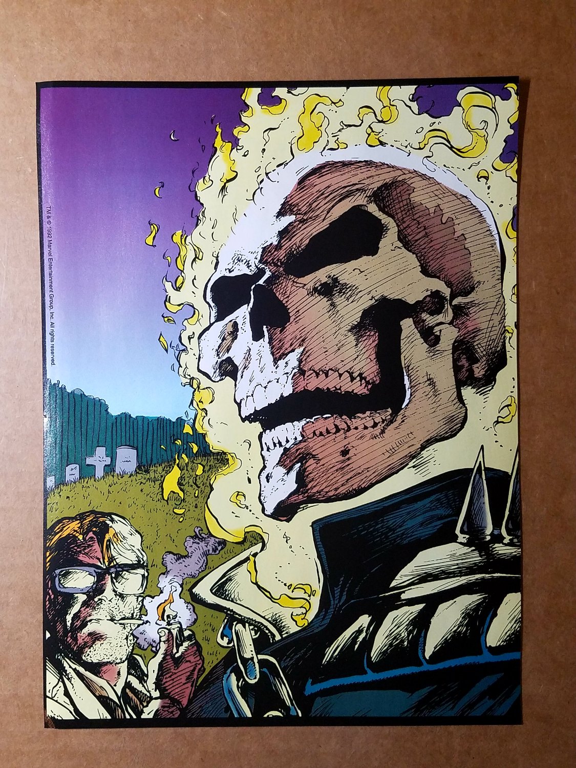 Ghost Rider smoking Marvel Comics Mini Poster by Mark Texeira