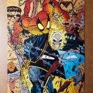 Ghost Rider Spider Man Marvel Comics Mini Poster by Erik Larsen