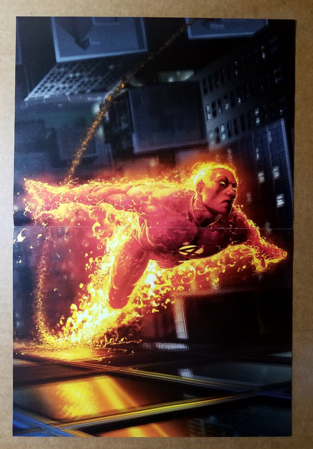 Human Torch Fantastic Four Marvel Comics Poster by Clayton Crain