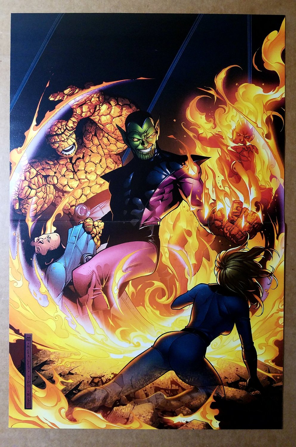 Fantastic Four Vs Super Skrull Marvel Comics Poster by Jim Cheung