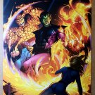 Fantastic Four Vs Super Skrull Marvel Comics Poster by Jim Cheung