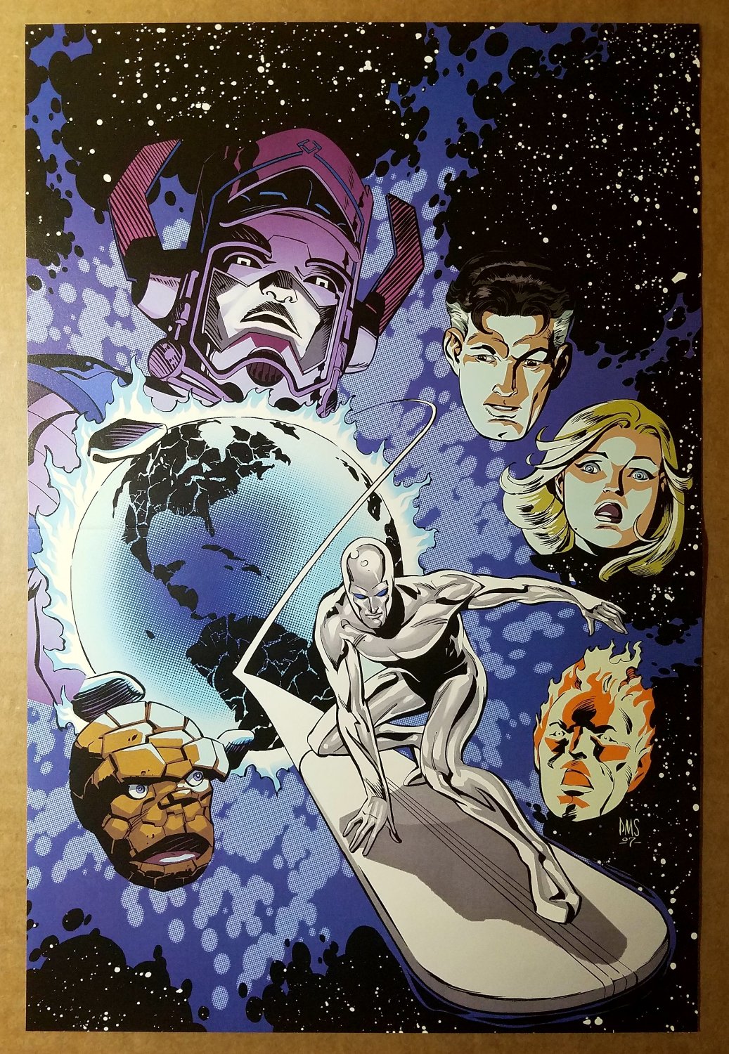 Fantastic Four Silver Surfer Galactus Marvel Comics Poster by Paul Smith