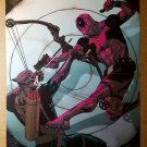 X-Men Deadpool Vs Hawkeye Marvel Comics Poster by Jason Pearson