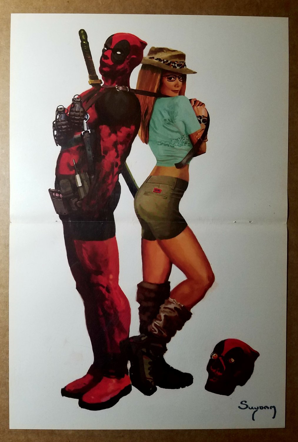 Deadpool with Babe Marvel Comics Poster by Arthur Suydam