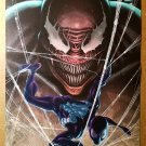 Spider-Man in Black Vs Venom Marvel Comics Poster by Stefano Caselli
