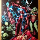 Spiderman Dark Avengers Iron Man Patriot Venom Ms Marvel Poster by Phil Jimenez