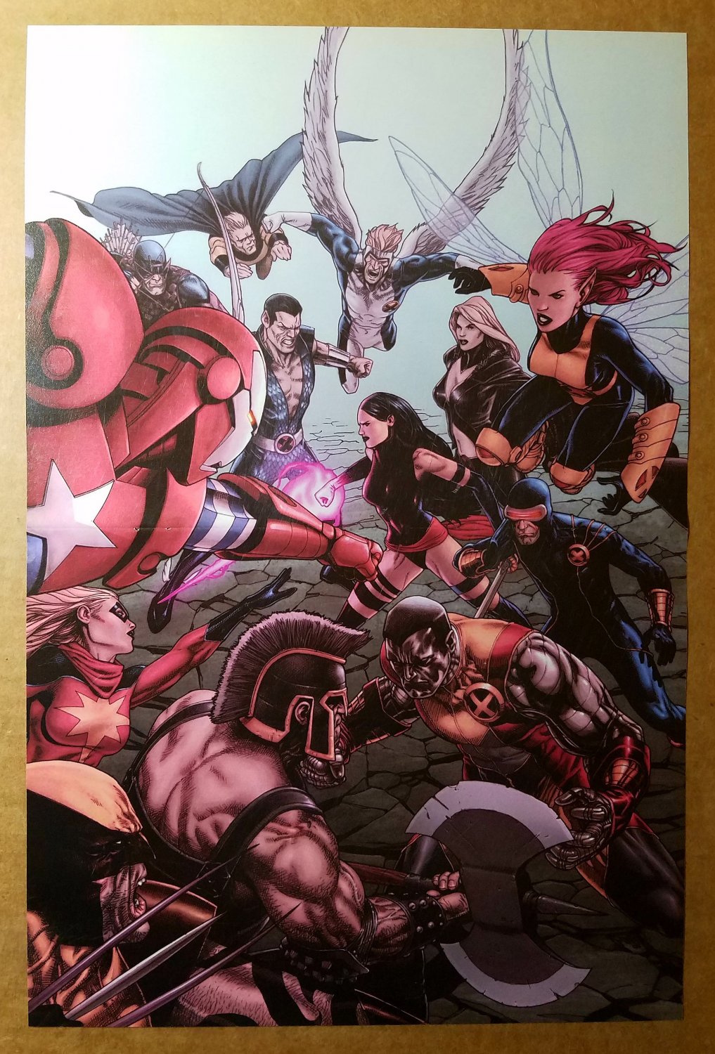 Dark Avengers Vs X-Men Colossus Pixie Psylocke Marvel Poster by Steve McNiven