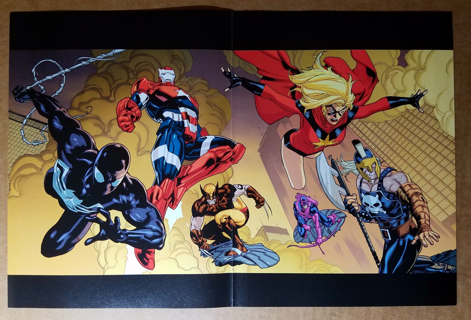 Iron Man Spider-Man Hawkeye Ares Ms Marvel Comics Poster by Don Heck