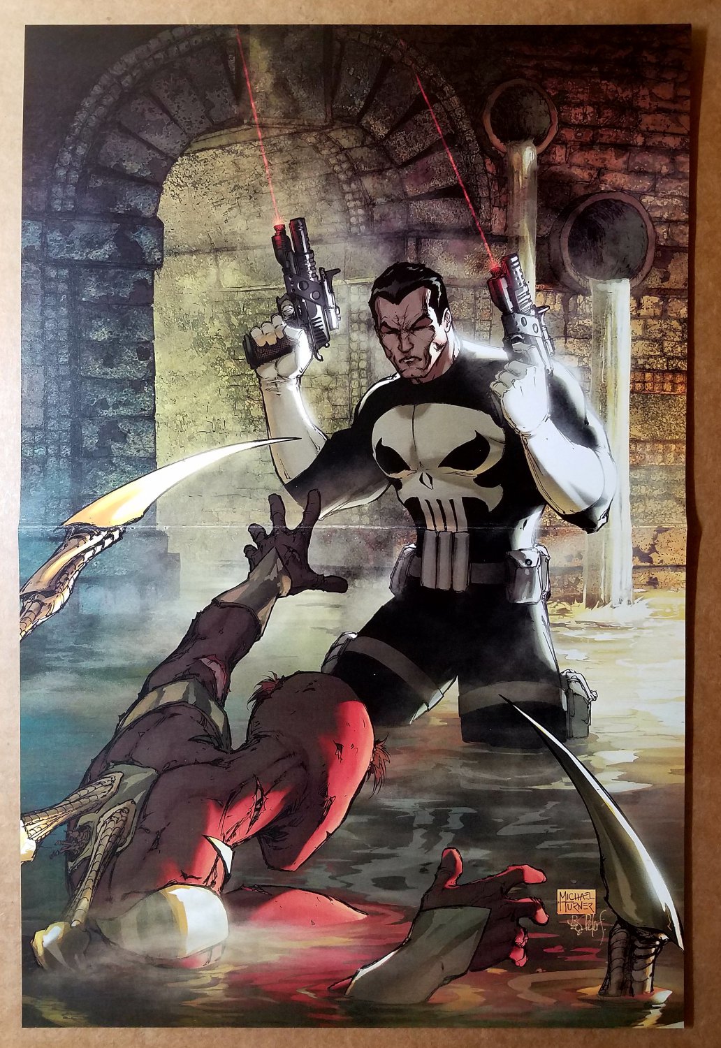 Punisher Civil War Marvel Comics Poster by Michael Turner
