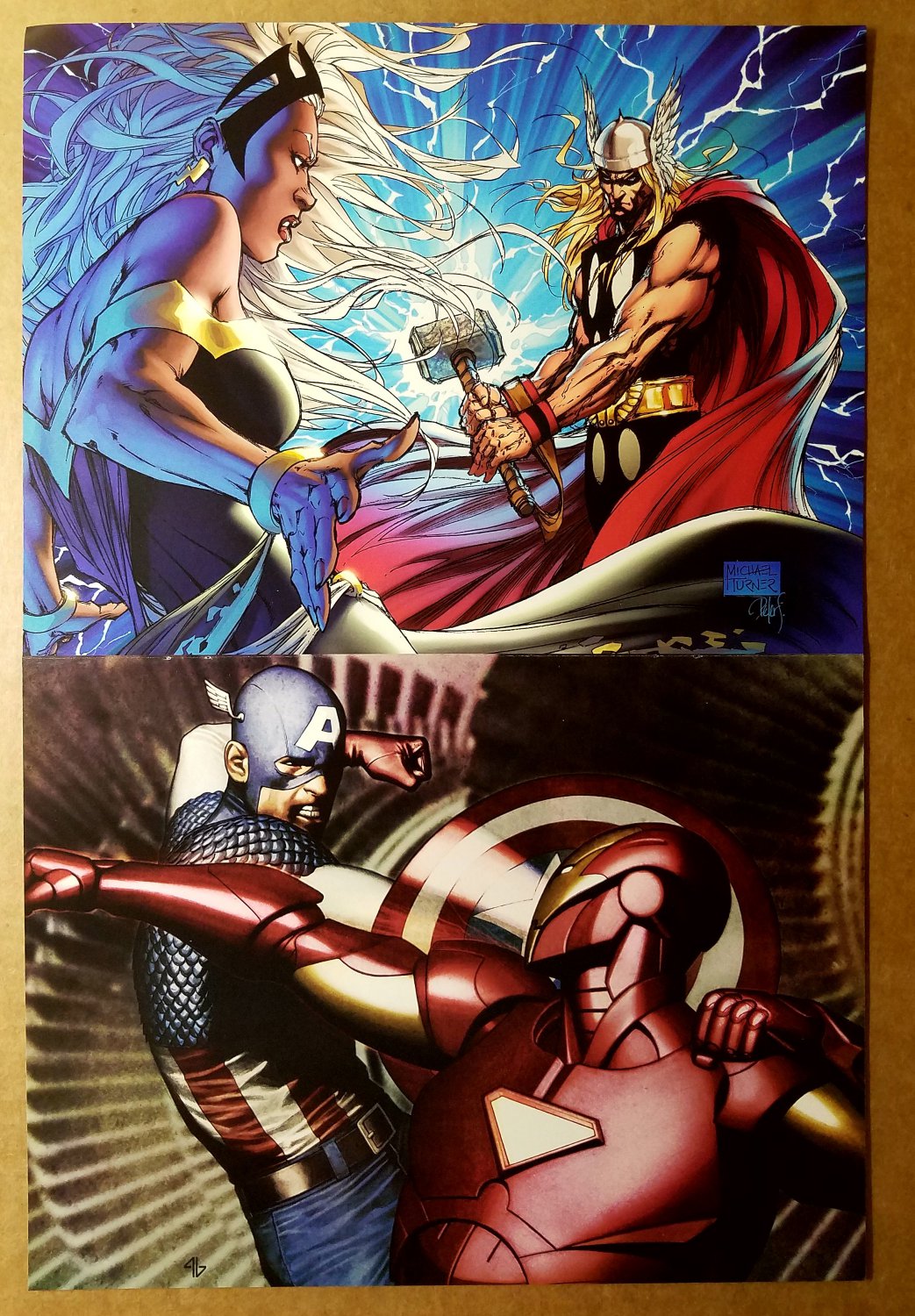 Black Panther 25 by Michael Turner Iron Man 14 Marvel Poster by Adi Granov