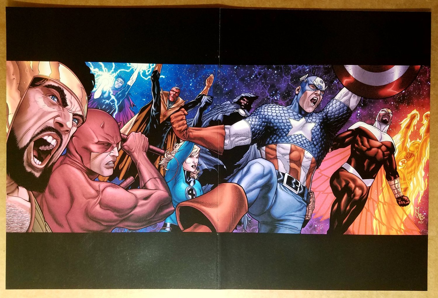 Civil War 6 Captain America Daredevil Fantastic 4 Marvel Poster by Steve Epting