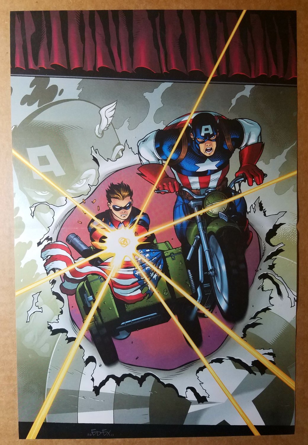 Captain America Bucky Marvel Comics Poster by Ed McGuinness