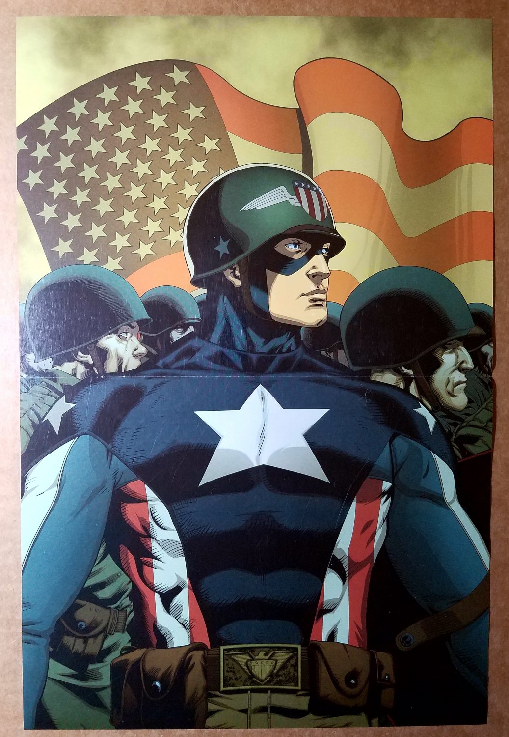 Captain America Fighting Avenger Marvel Comics Poster by Barry Kitson