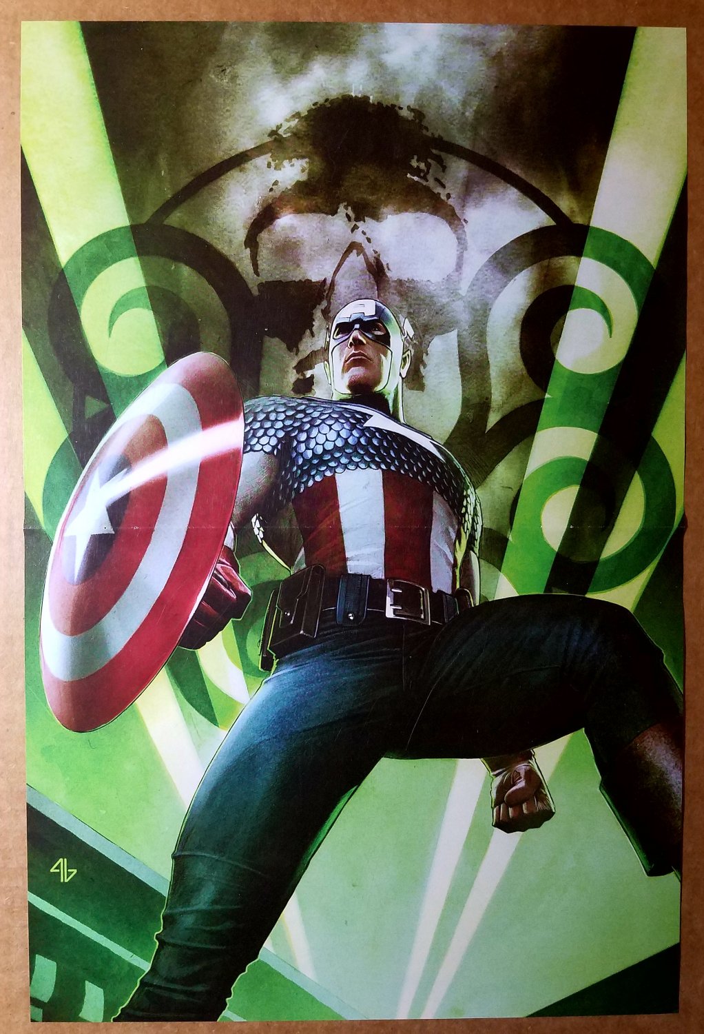 Captain America Marvel Comics Poster by Adi Granov