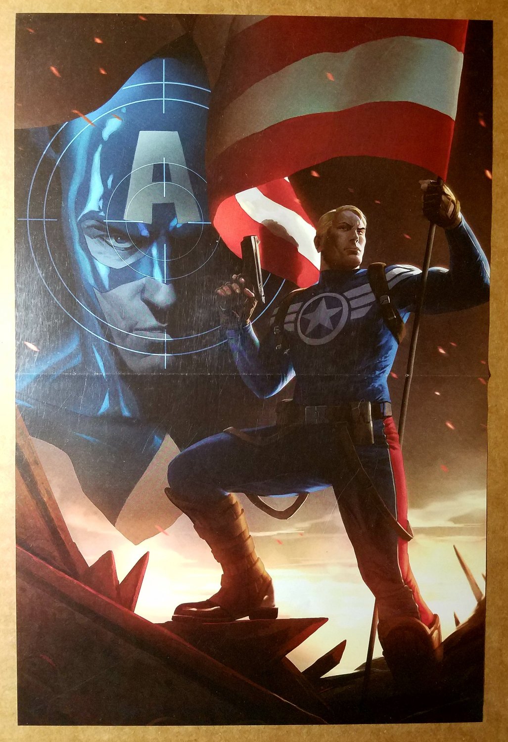 Captain America Marvel Comics Poster by Marko Djurdjevic