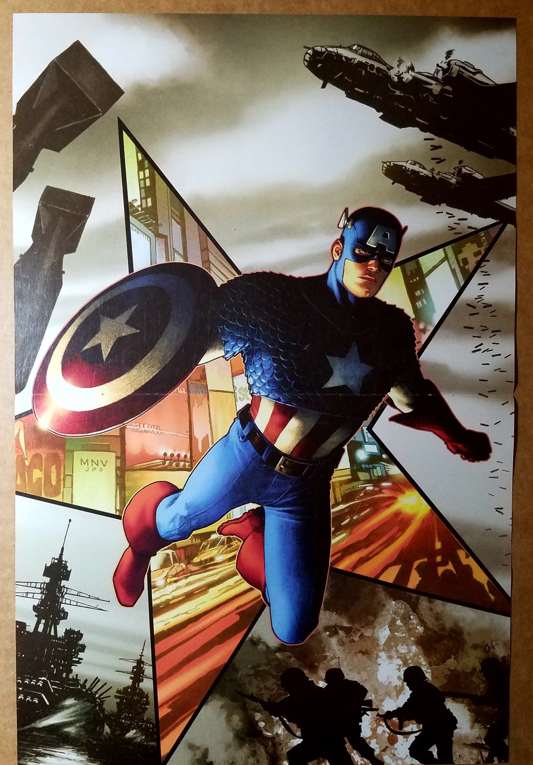 Captain America Marvel Comics Poster by Steve McNiven