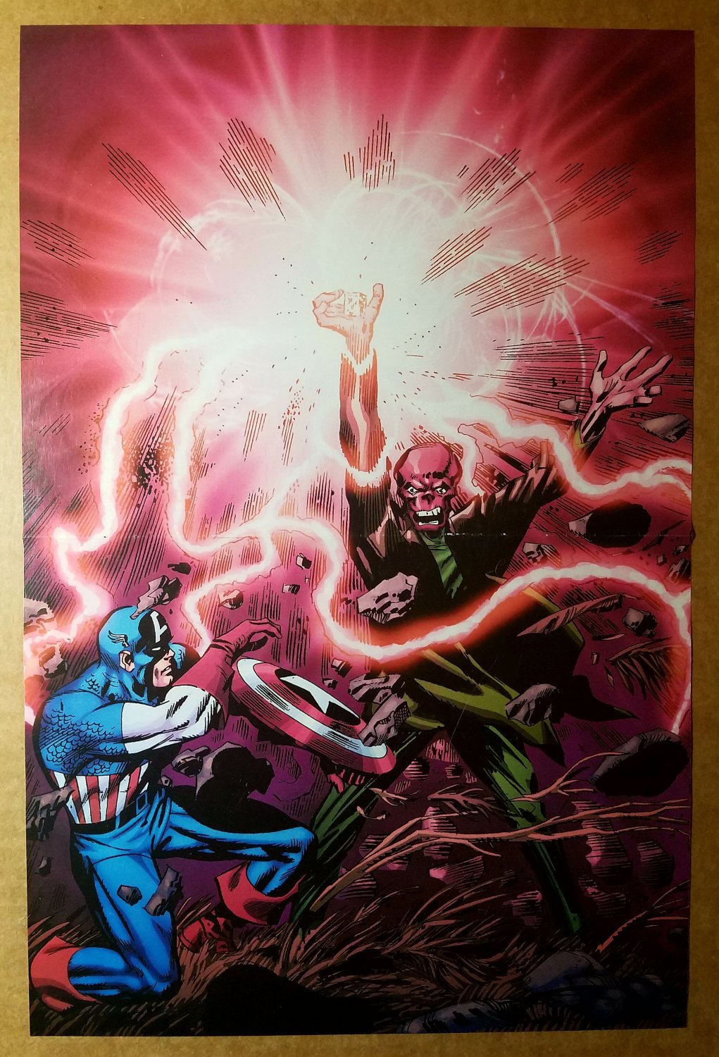 Captain America Red Skull Marvel Comics Poster by Jack Kirby