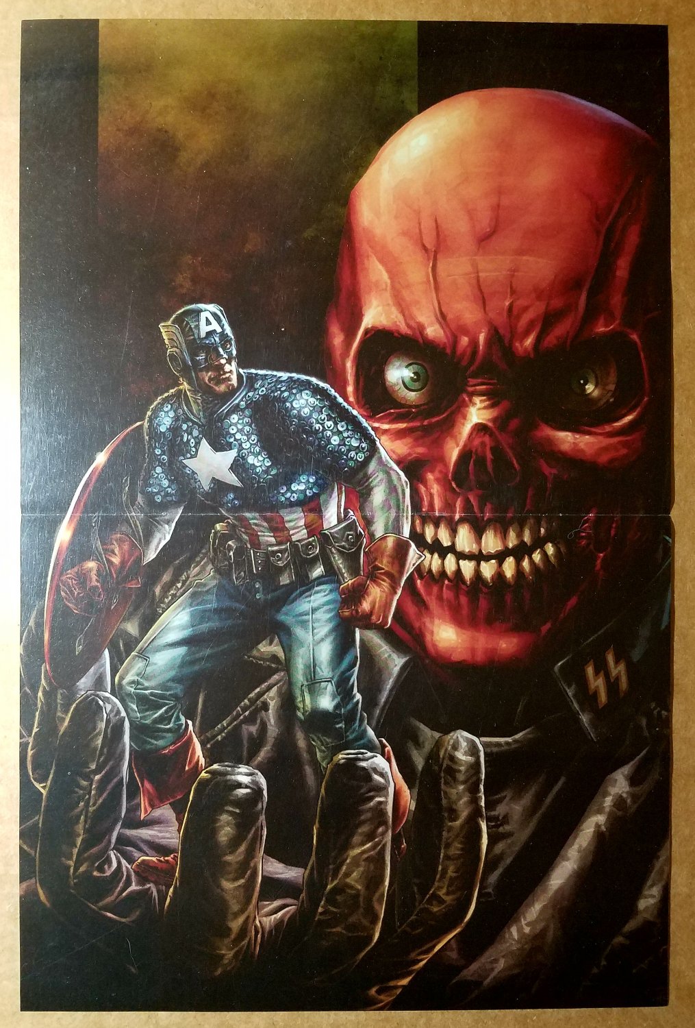 Captain America Red Skull Marvel Comics Poster by Lee Bermejo
