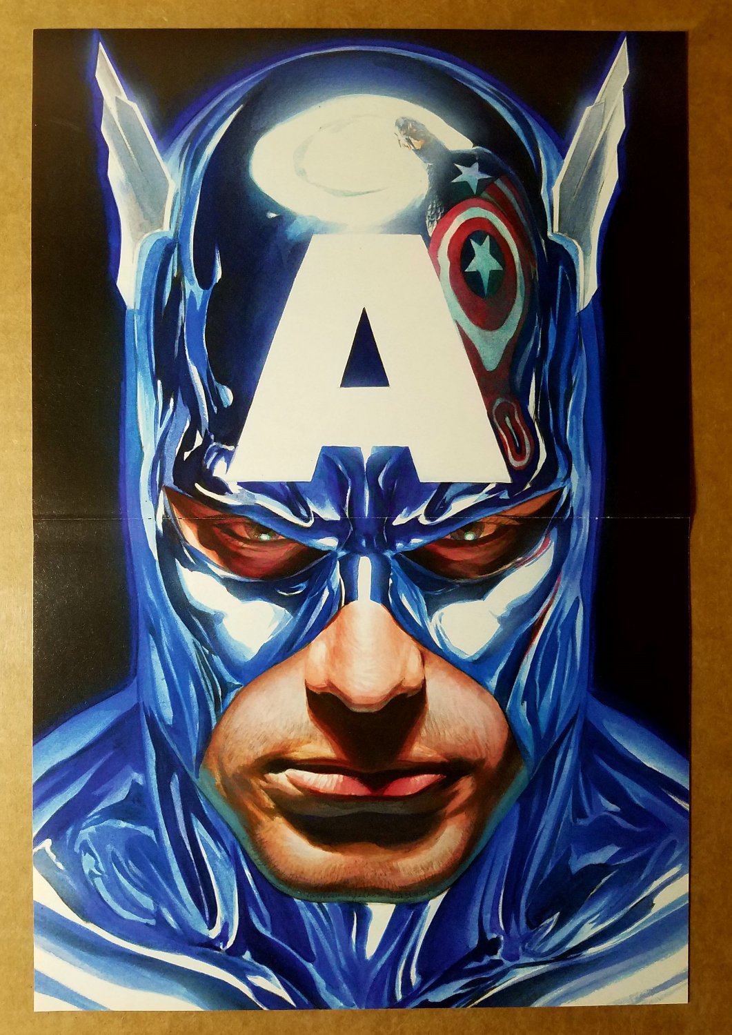 Captain America shiny suit Marvel Comic Poster by Alex Ross