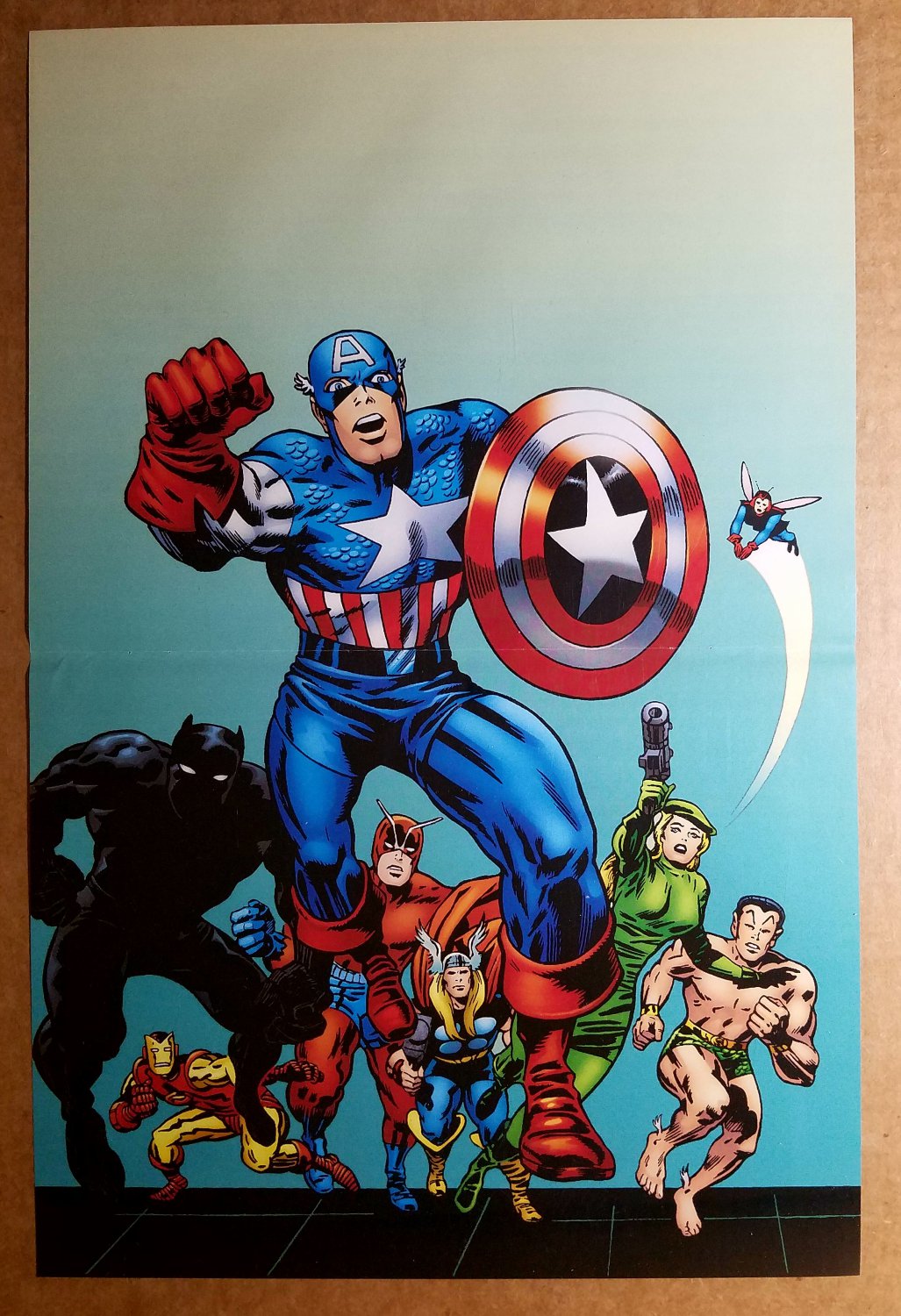 Avengers Captain America Thor Iron Man Black Panther Marvel Poster by Jack Kirby