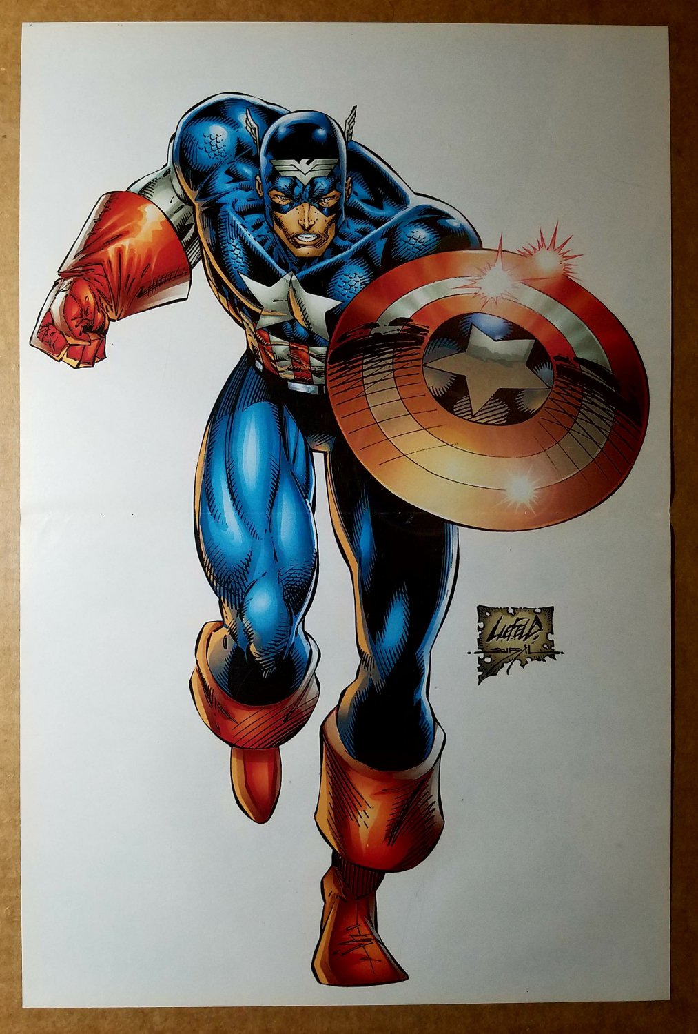 Captain America Heroes Reborn Marvel Comics Poster by Rob Liefeld