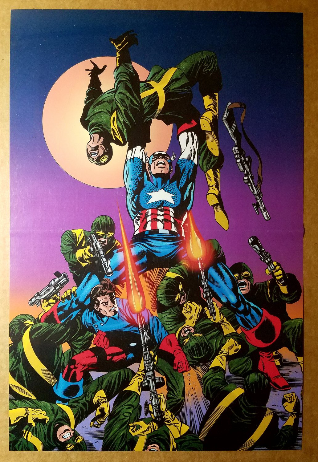 Captain America Moon fight Marvel Comics Poster by Jim Steranko