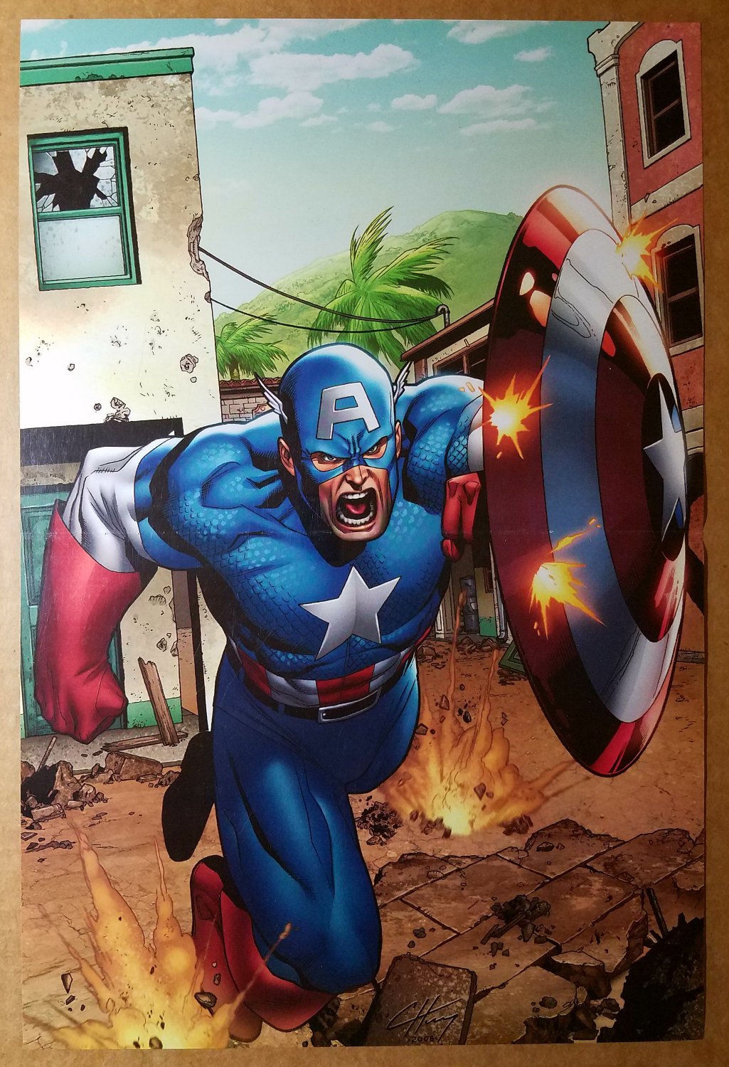 Avengers Captain America Marvel Comic Poster by Clayton Henry