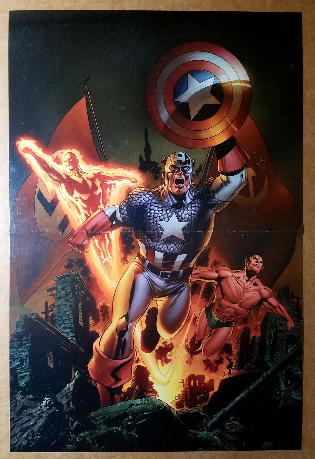 Avengers Captain America Namor Marvel Comics Poster by Michael Lark