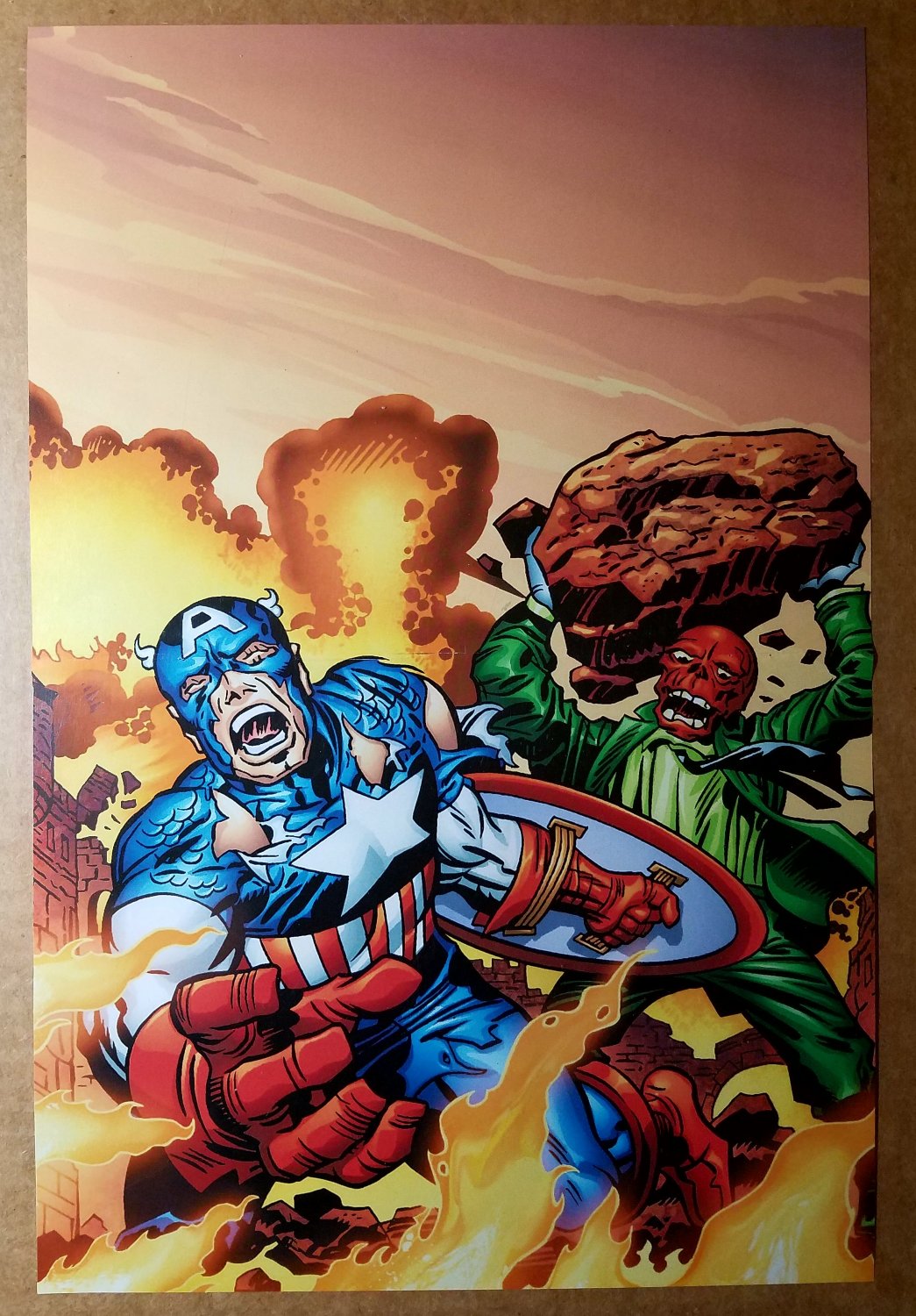 Avengers Captain America Red Skull Marvel Comics Poster by Jack Kirby