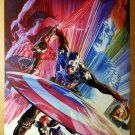 Captain America Black Widow Falcon Nick Fury Marvel Comic Poster by Alex Ross