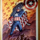 Captain America Fight for Freedom Flag Soliders Marvel Poster by John Cassaday